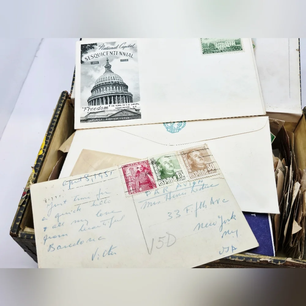 HUGE Lot Of Vintage Stamps‎ Mid Century Both Used And Unused